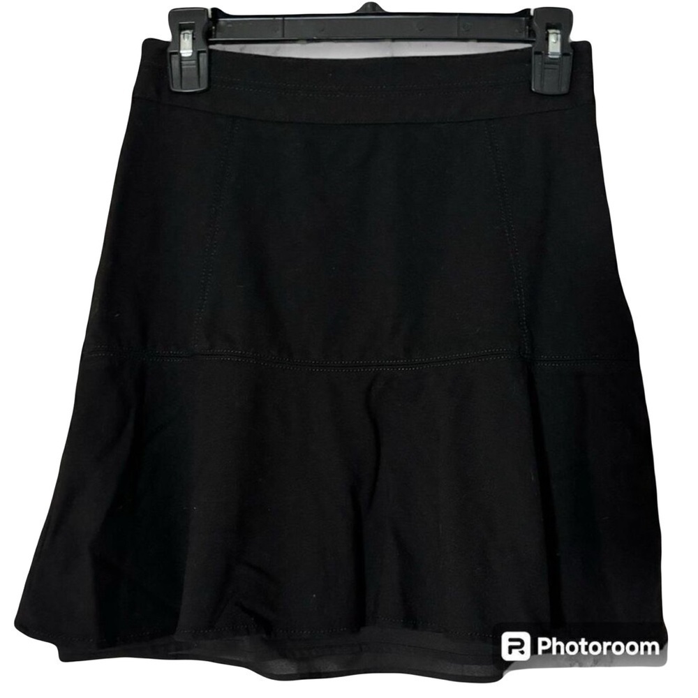 WHITE HOUSE BLACK MARKET Womens black ruffled hem pencil skirt